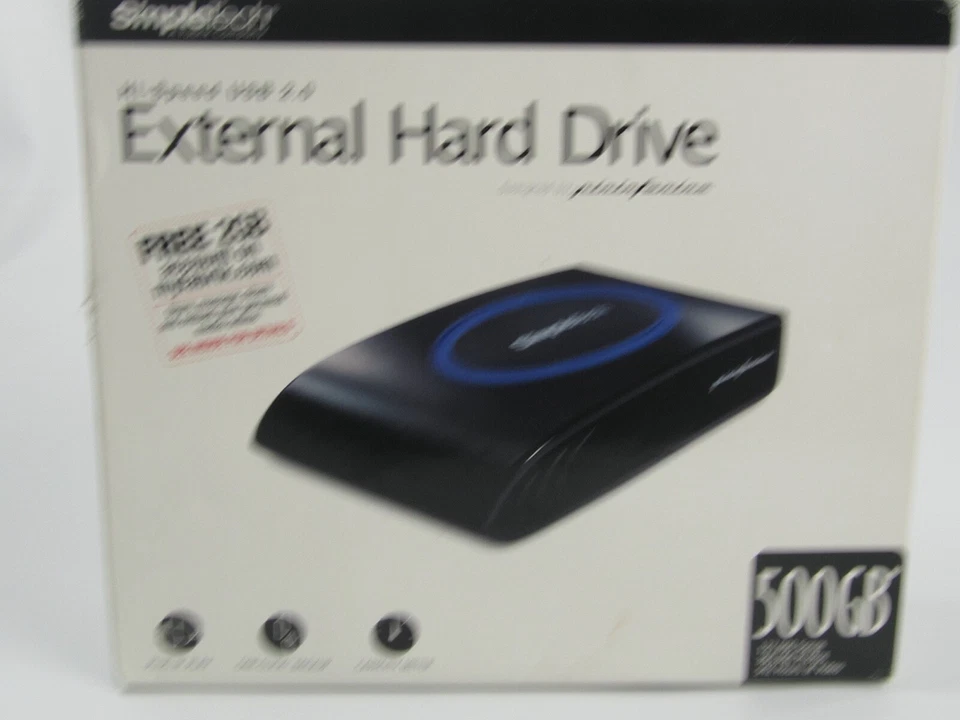 SimpleTech SimpleDrive  External Hard Drive 500GB USB 2.0 7200RPM HDD - Image 2 of 4