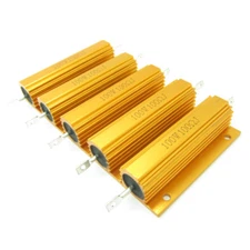 10PCS 100 Ohm 100R 100W Watt Metal Shell Case Wirewound Golden Power Resistor 