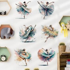 Autocollants muraux de ballerines, sparadrap muraux de fille de Ballet pour
