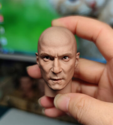 1:6 Bald Daniel Wu Head Carved Fit 12'' TBLeague Muscle Action Figure