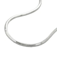 1,3Mm Kette Collier Halskette Schlange 5Kant 925 Silber Damen 45Cm