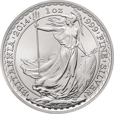 2014 silver 1 troy oz britannia , in perfect brand new mint condition