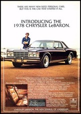 1978 Chrysler LeBaron - symbol - Vintage Advertisement Print Art Car Ad K06