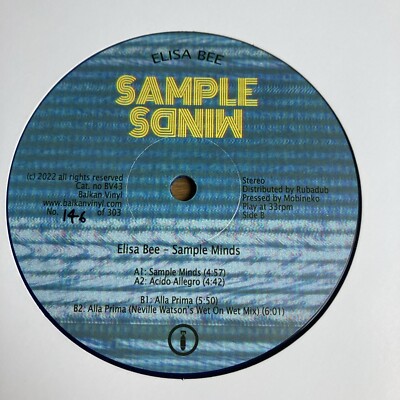 Elisa Bee - Sample Minds - Balkan Vinyl - 12  Vinyl Record - Acid / Techno - NEW