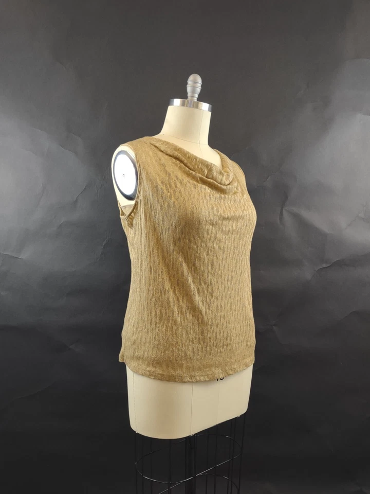 Conjunto de suéter de 2 piezas Jones New York Signature para mujer dorado metálico 1X Foto 4 de 4