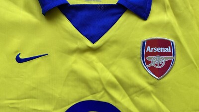 ARSENAL LONDON 2003 2004 AWAY FOOTBALL SHIRT SOCCER JERSEY NIKE sz