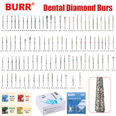 100 Tipi Dentale FG Frese Diamantate per Manipolo Alta 100 Tipi Dentale FG Frese Diamantate per Manipolo Alta