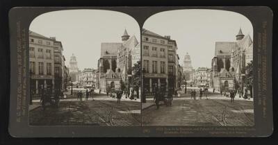 Rue de la Regence and Palace of Justice, from Place Royale, Bruss - Old Photo