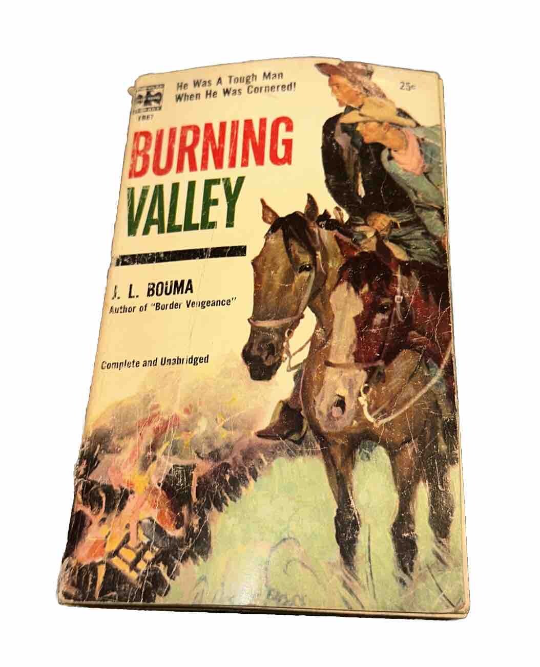 Burning Valley By J.l. Bouma  1957   Popular Library Bks Pulp Western Pb
