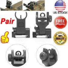 Low Profile Flip-up Metal Tactical Sight Folding Iron Sights Front and Rear Set