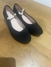 BLOCH Accent Low Heel Canvas RAD Character Dance Shoes Suede Sole Black S0326