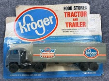 Vintage Kroger Food Stores Tractor And Trailer Toy Truck Nos Sealed Hong Kong