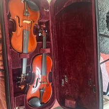 2 Rare French JTL antique 4/4 Violins In Double Case