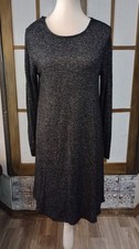 Old Navy Women’s Shift Dress Sz S Knee Length Long Sleeve Heathered Black Gray