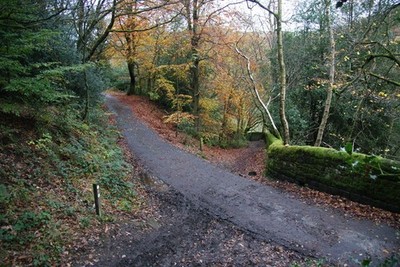 Photo A3 Crossroads below Lee Bank Hebden Bridge The metalled track give c2011