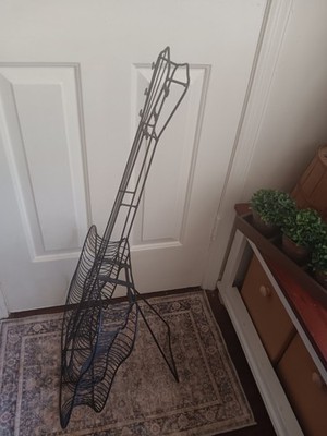 Vtg 90s Y2K Guitar CD Disc Rack Shelf Storage Mid Century Decor