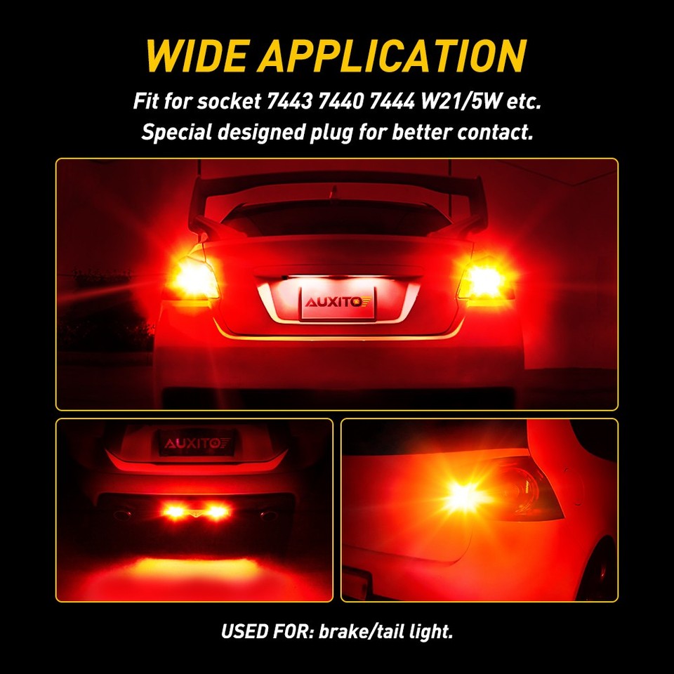 2x 3157 24-LED Red Brake Light Bulbs – High Power SMD – 12V – Syneticusa