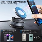 Magnetic Car Phone Holder for MagSafe 360° Rotating Vacuum Suction Cup Mount