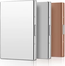 3 Pack Stainless Steel Credit Card Holder Metal RFID Blocking ID Card Wallet
