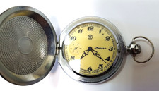 SOVIET RUSSIAN USSR VINTAGE POCKET WATCH MOLNIJA NOT WORKING MECHANICAL RARITY