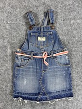 OshKosh B gosh Denim Overall Dress Jumper 3T Distressed