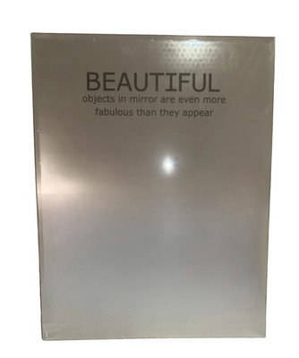 Schöner Spiegel Motivation Geschenk NEU UND VERPACKT Spruch rechteckig Fitnessstudio Make-up