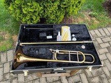 Yamaha Allegro YSL 548GO F Trigger Trombone 548 GO W/Orig Case  Mouthpiece NICE