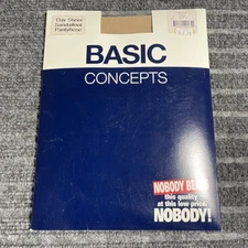 Basic Concepts Day Sheer Pantyhose Sandalfoot Size A Small Nude #7204 NEW