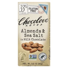 Almonds & Seal Salt in Milk Chocolate, 33% Cocoa, 3.2 oz (90 g)