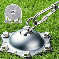 Dog Tie Out Cable and Stake, 360  Swivel Dog Stakes for Outside with 30FT S