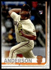 2019 Topps Update Shaun Anderson Rookie San Francisco Giants #US142