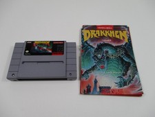 DRAKKHEN Super Nintendo SNES Game Cartridge + Manual Authentic!