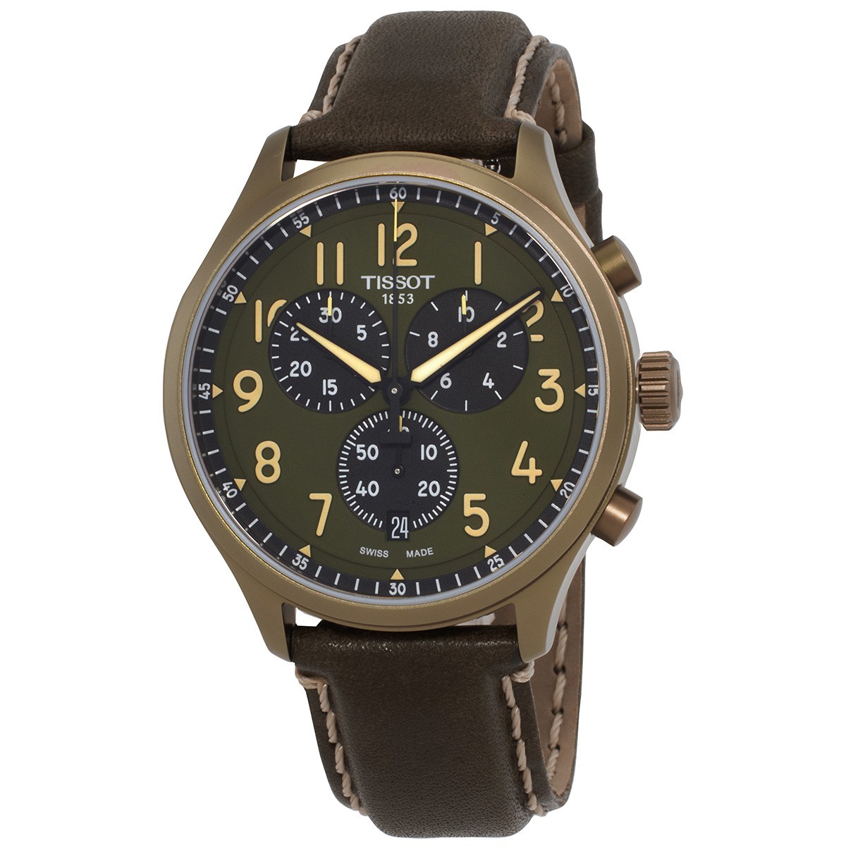 Tissot Men's Chrono XL Quartz Khaki Dial Watch - T1166173609200