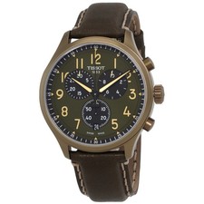 Tissot Mens Chrono XL Quartz Khaki Dial Watch...