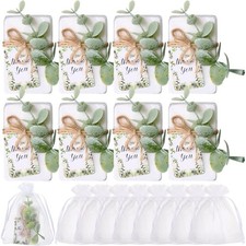 100 Sets Mini Soap Favors Small Scented Soap Bars White Hand Soaps with Mini ...