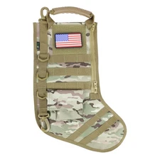 Osage River Tactical Christmas Stocking Handle, USA Patch, MOLLE Webbing