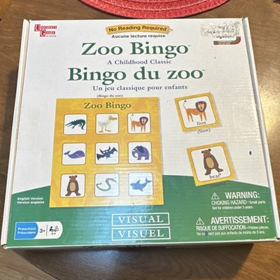 University Games Zoo Bingo Animals Board Game No Reading Required Ages 3+