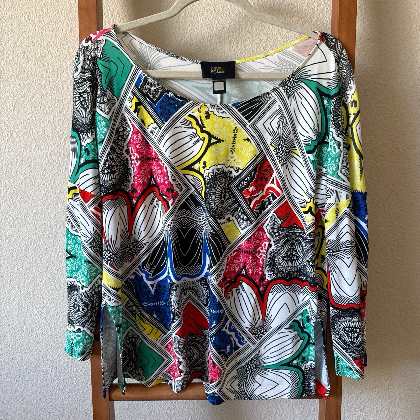 Cavalli Class Multicolored lightweight Crewneck T… - image 1