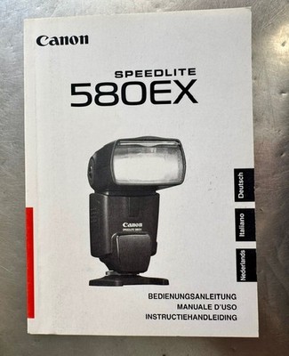 Original Canon EX-580 Speedlite Instruction Manual German - Good Condition