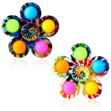 Gigilli 2 Pack Pop Fidget Spinners, Sensory Toys for Kids Small, Green