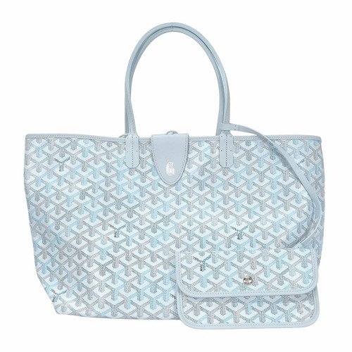 GOYARD Saint Louis PM Tote Bag Pouch Polar Blue Shopping Purse Woman Auth New