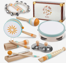 Toddlers Musical Instruments-Baby Montessori Wooden Musical Toys for Toddlers