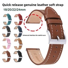 High Quality Quick Release Genuine Leather Watch Strap Wrist Band 18 20 22 24mm