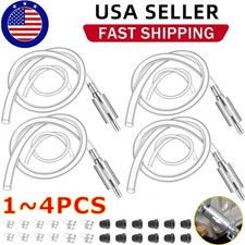 1-4 PCS Brake Bleeder Hose, One Way Check Valve Tube Bleeding Tool Kit Silver US