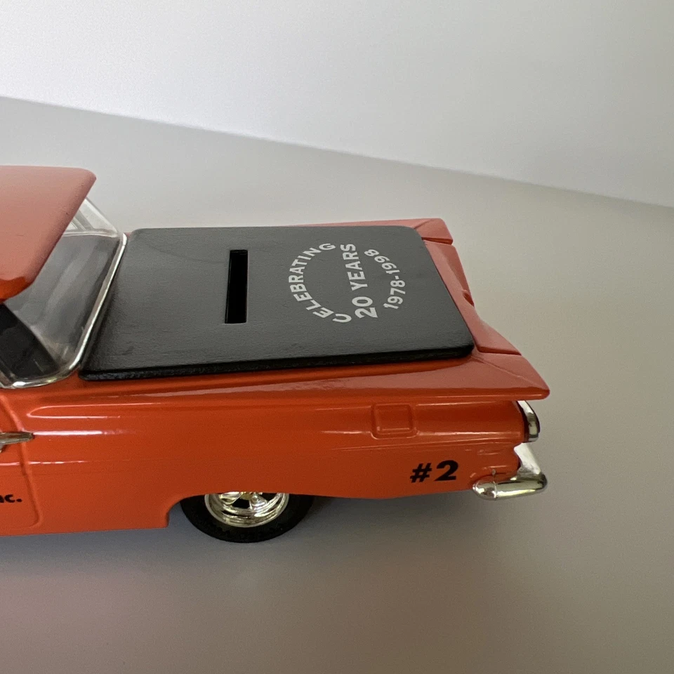 1959 “Miller’s Custom Parts” Daytona Beach FL ~ Die Cast Car Bank With Key  ERTL - Image 4 of 4