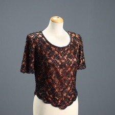 Frank Usher Maglia Vintage Tessuto Taglia M/L Regno Unito Anni 80-90
