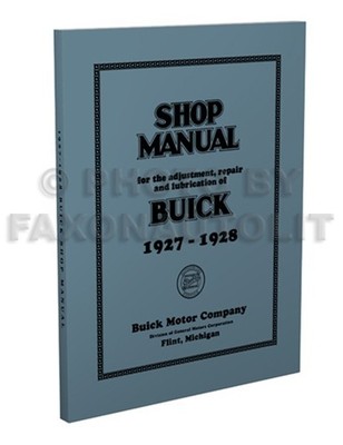 1927-1928 Buick Werkstatt-Handbuch Master & Standard Reparatur Servicebuch