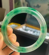 Certified Ice green Burma Natural 57mm A Jade jadeite Bangle 5890
