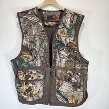 Game Winner Men  s Large Camo Hunting Vest Lightweight Zip Front Outdoor