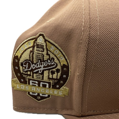 Los Angeles Dodgers Mitchell & Ness 50 Seasons Snapback Hat Mocha Caramel Brown - Picture 2 of 3